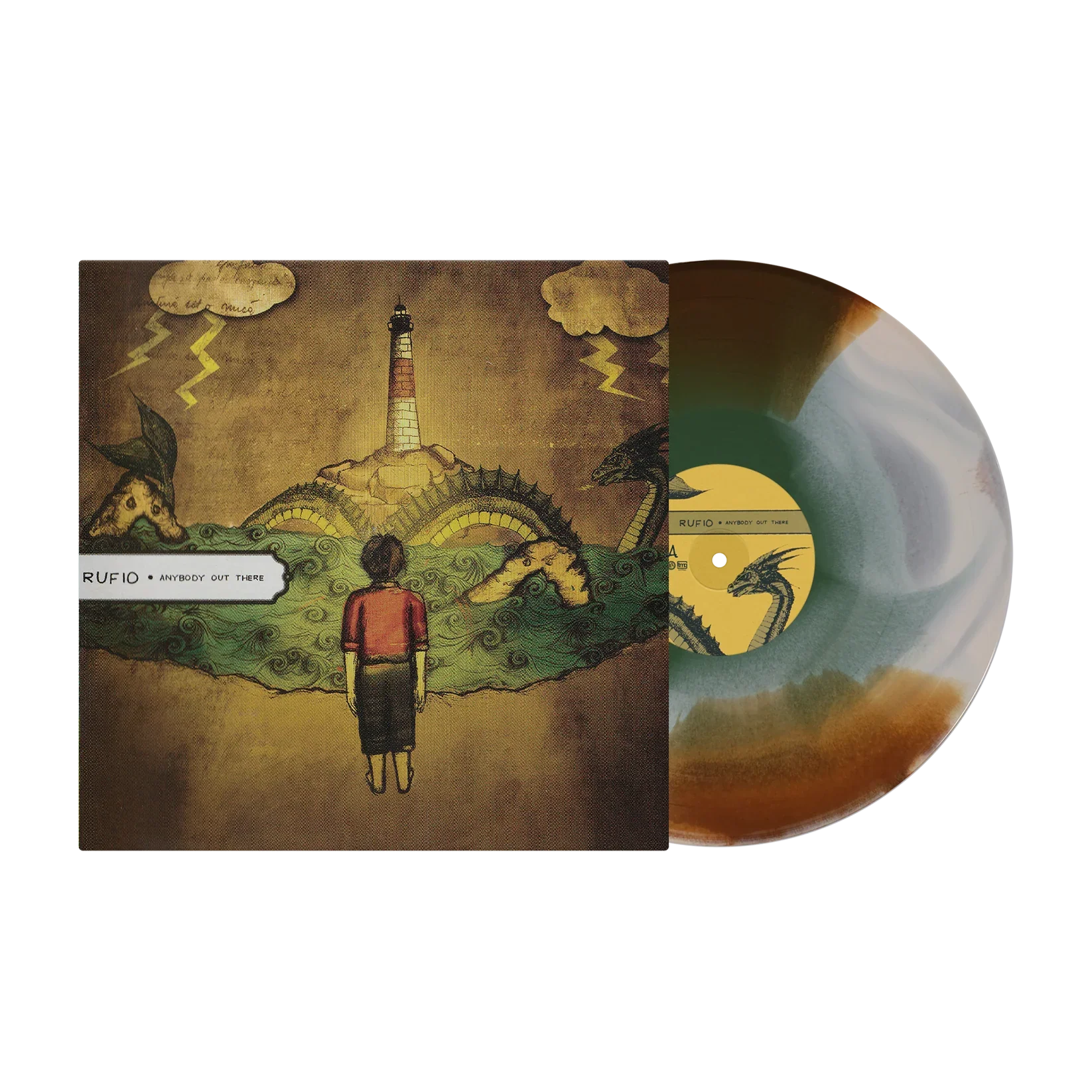 RUFIO 'ANYBODY OUT THERE' LP (3 Color A Side/B Side Brown/Bone/Olive Green Vinyl)