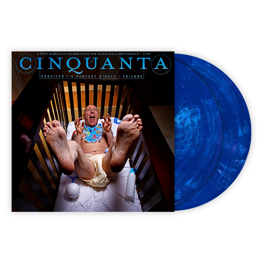 MAYNARD JAMES KEENAN'CINQUANTA' 2LP - feat. Puscifer, A Perfect Circle, and Failure (Limited Edition ' Clear Blue w/ White Swirl)