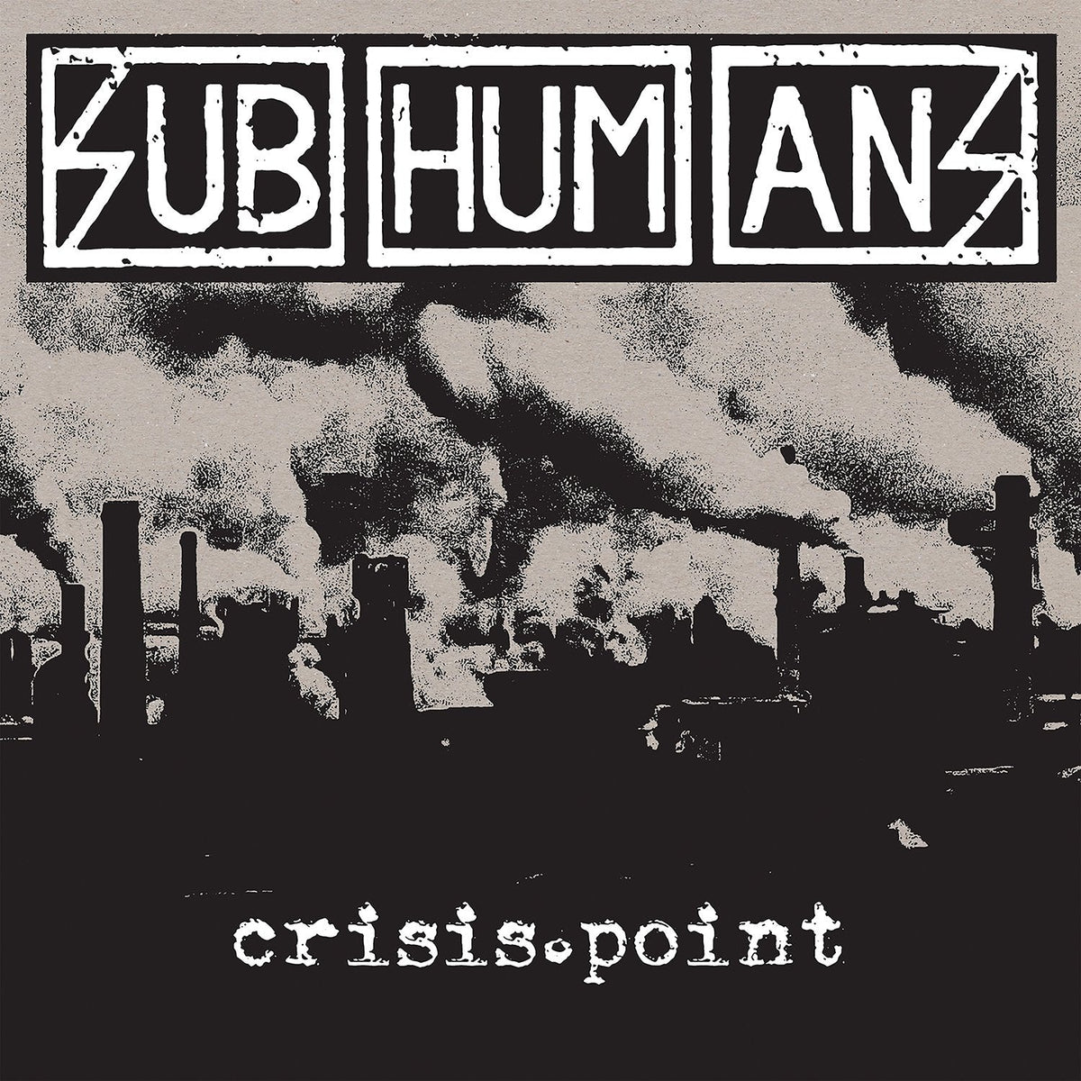 SUBHUMANS 'CRISIS POINT' LP (Black and White Galaxy Vinyl)