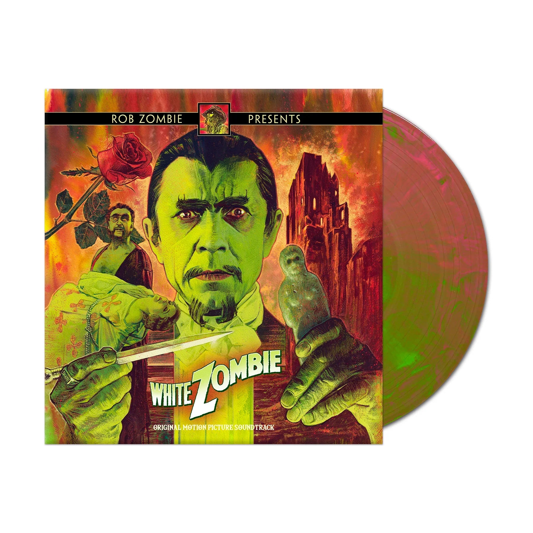 ROB ZOMBIE PRESENTS 'WHITE ZOMBIE' ORIGINAL SOUNDTRACK LP (Jungle Colored Vinyl)