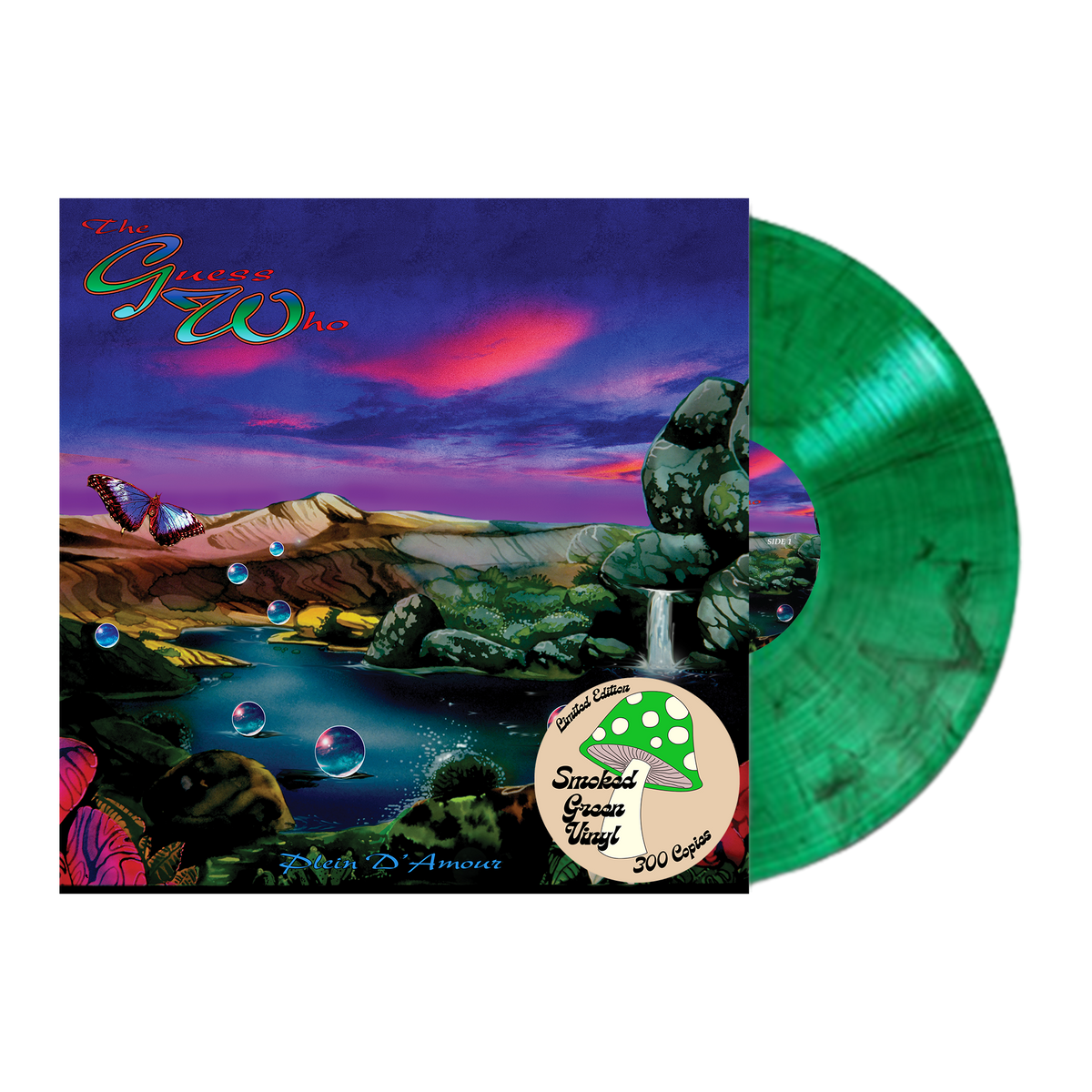 THE GUESS WHO 'PLEIN D'AMOUR' 2LP + AUTOGRAPHED PRINT (Limited Edition – Only 300 Made, Green Vinyl)