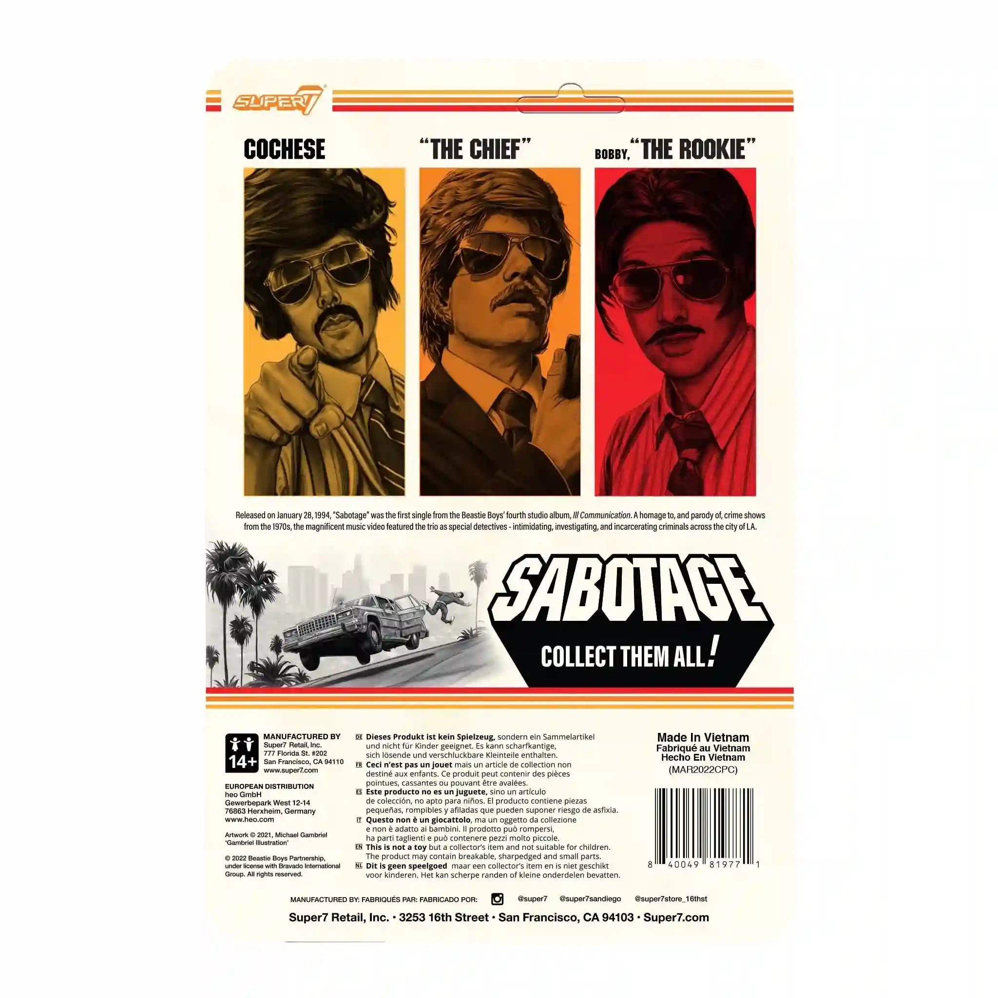 BEASTIE BOYS "THE ROOKIE" SABOTAGE WAVE1 REACTION ACTION FIGURE