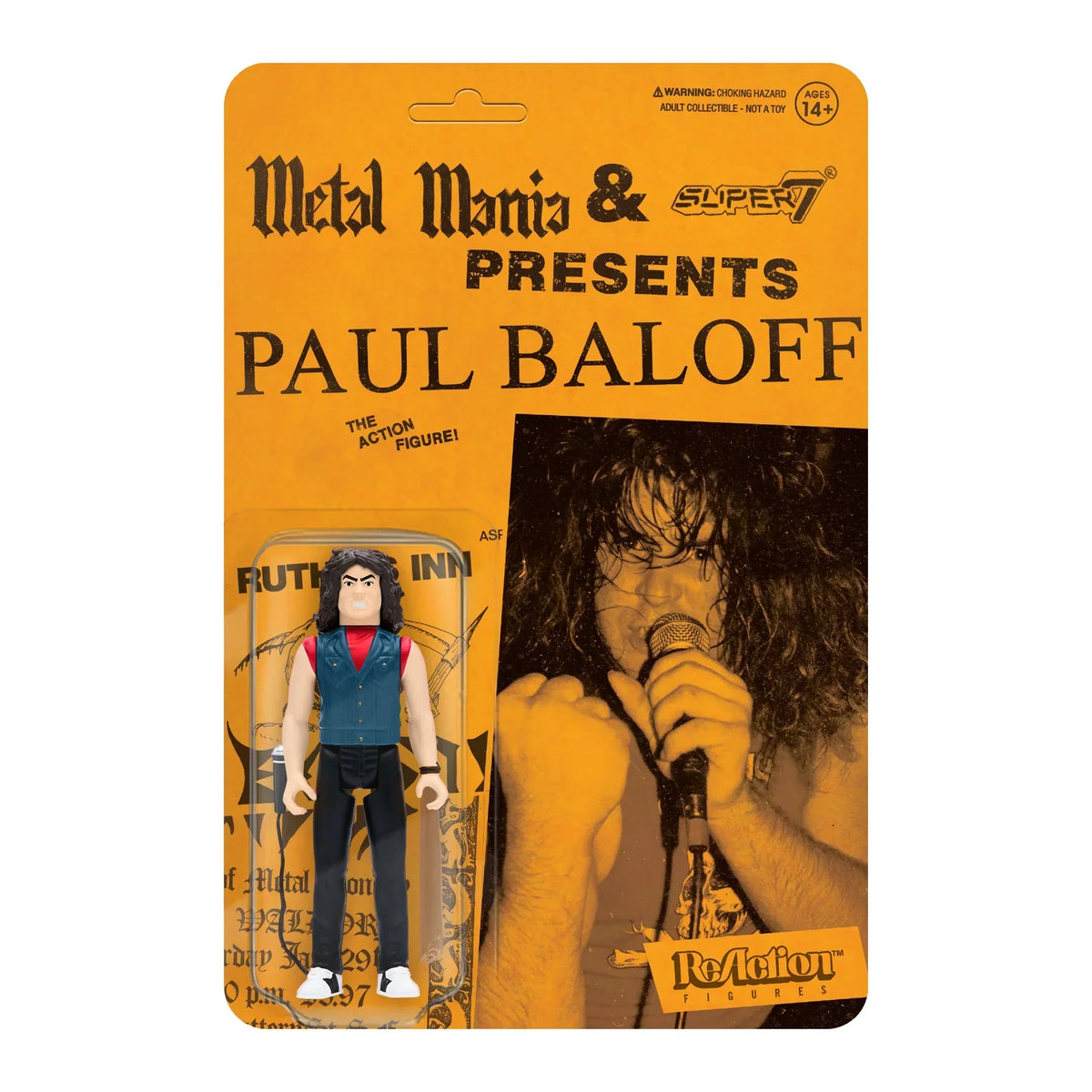 EXODUS PAUL BALOFF REACTION FIGURE- METAL MANIA FANZINE BUNDLE