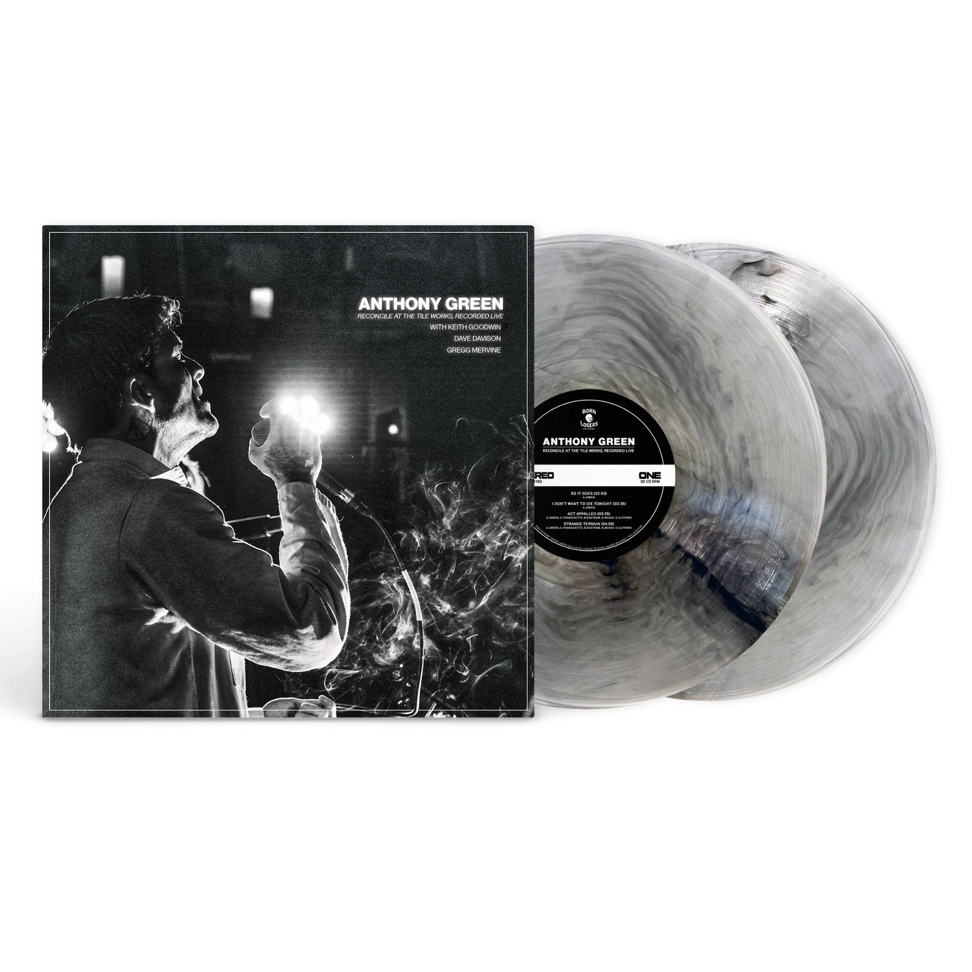 ANTHONY GREEN ‘RECONCILE AT THE TILE WORKS, RECORDED LIVE’ 2LP (Ultra Clear w/ Black Galaxy Vinyl)