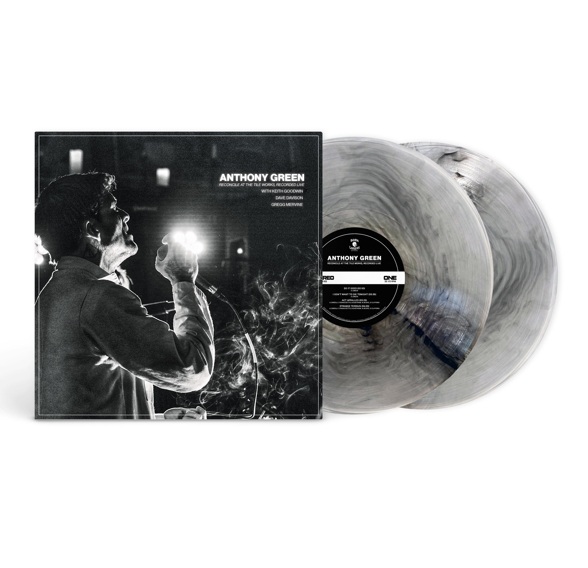 ANTHONY GREEN ‘RECONCILE AT THE TILE WORKS, RECORDED LIVE’ 2LP (Ultra Clear w/ Black Galaxy Vinyl)
