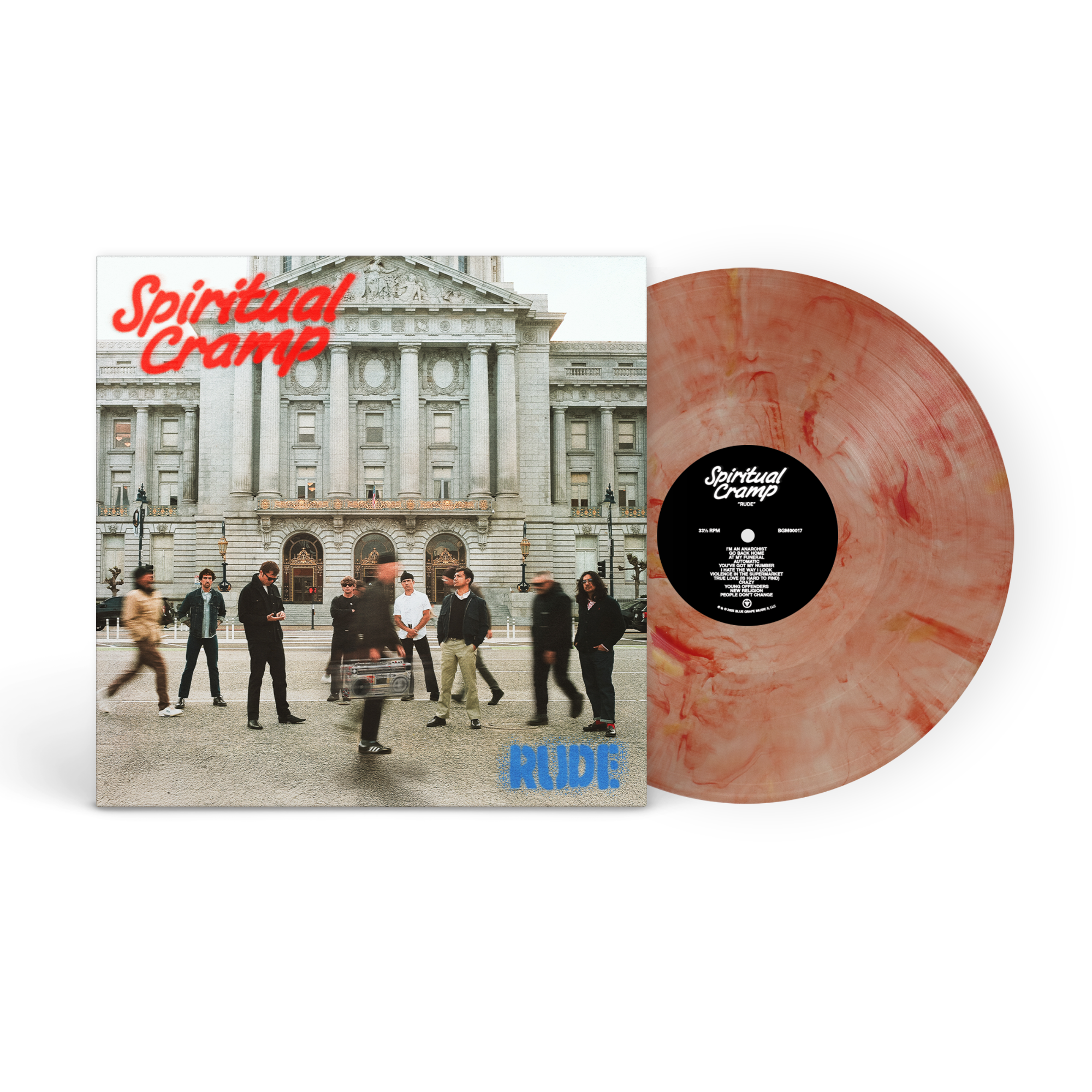 SPIRITUAL CRAMP ‘RUDE’ LP (Exclusive – Limited to 500, Orange Marble Vinyl)