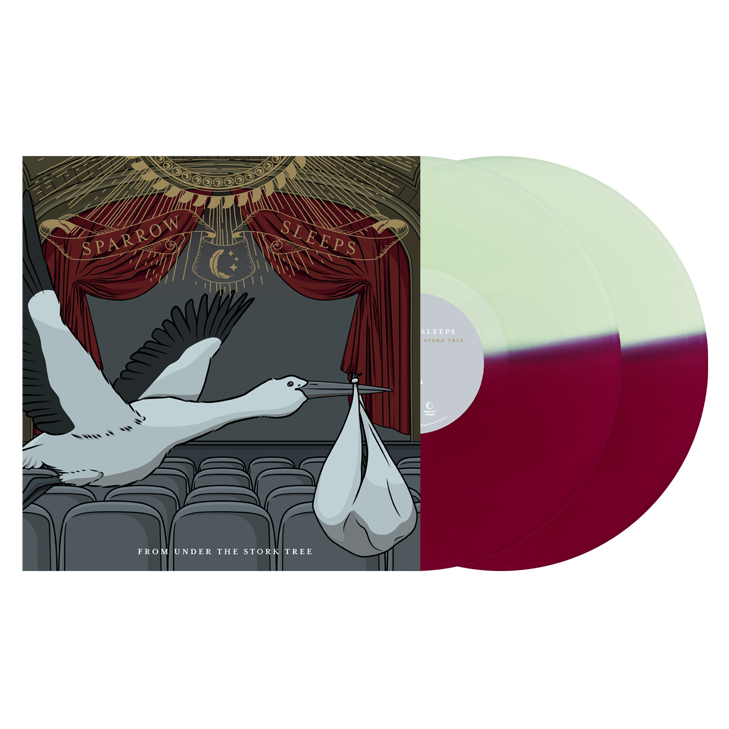 FALL OUT BOY/SPARROW SLEEPS 'FROM UNDER THE STORK TREE' 2LP (Coke Bottle Clear / Maroon Vinyl)