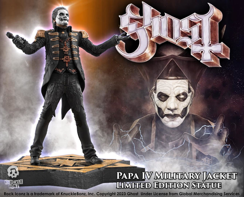 GHOST PAPA EMERITUS IV MILITARY ROCK ICONZ KNUCKLEBONZ STATUE