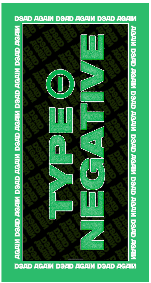 TYPE O NEGATIVE 'DEAD AGAIN' BEACH TOWEL (32"x 63")