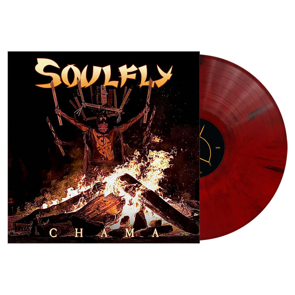 SOULFLY 'CHAMA' LP - EXCLUSIVE - LTD. 300 - RED/BLACK MARBLE