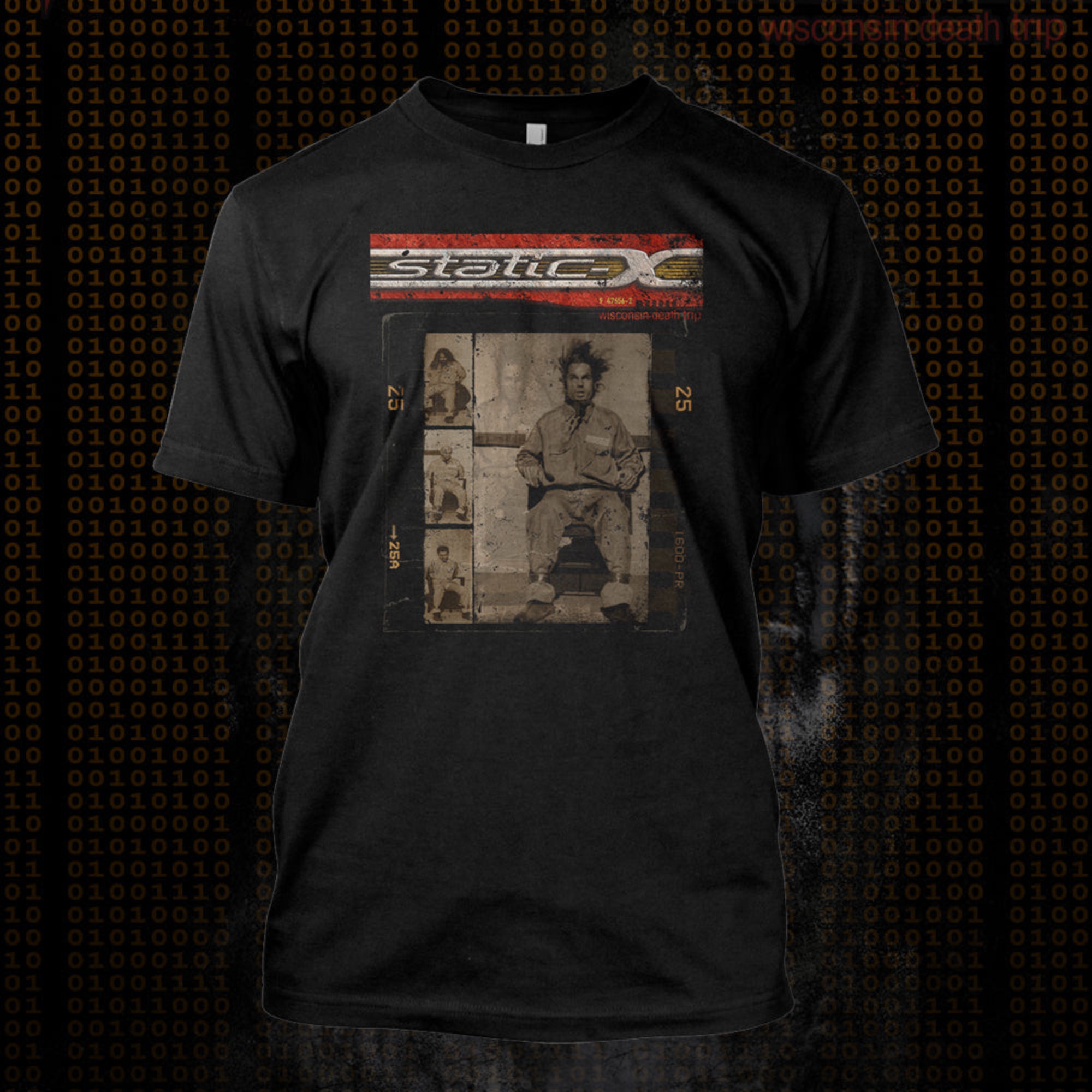 STATIC X 'WISCONSIN DEATH TRIP' ELECTRIC CHAIRS EXCLUSIVE T-SHIRT