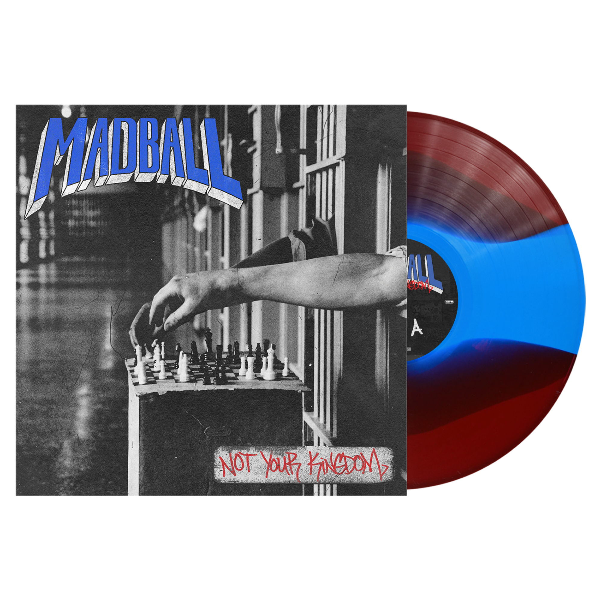 MADBALL ‘NOT YOUR KINGDOM’ LP (Exclusive – Limited to 200, Oxblood & Sky Blue Split Vinyl)