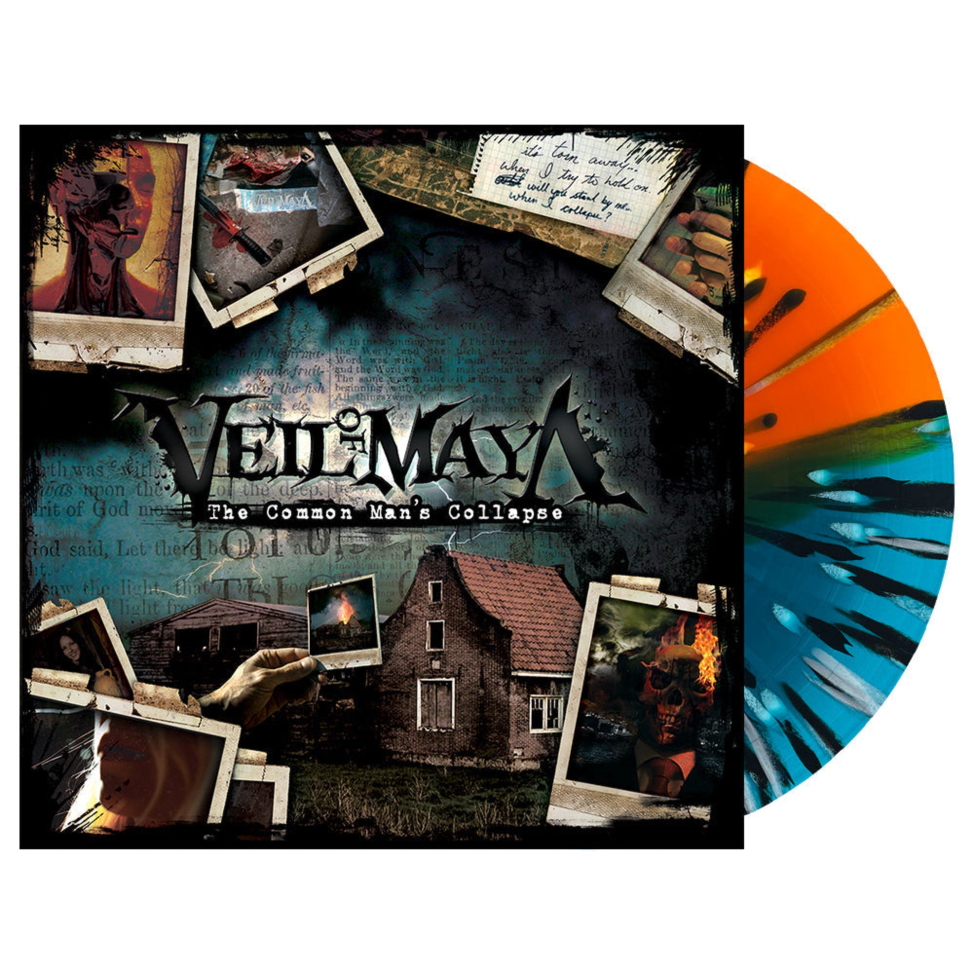 VEIL OF MAYA ‘THE COMMON MAN'S COLLAPSE’ LP (Exclusive – Limited to 300, Transparent Sea Blue / Transparent Orange Split w/ Black & White Splatter Vinyl)