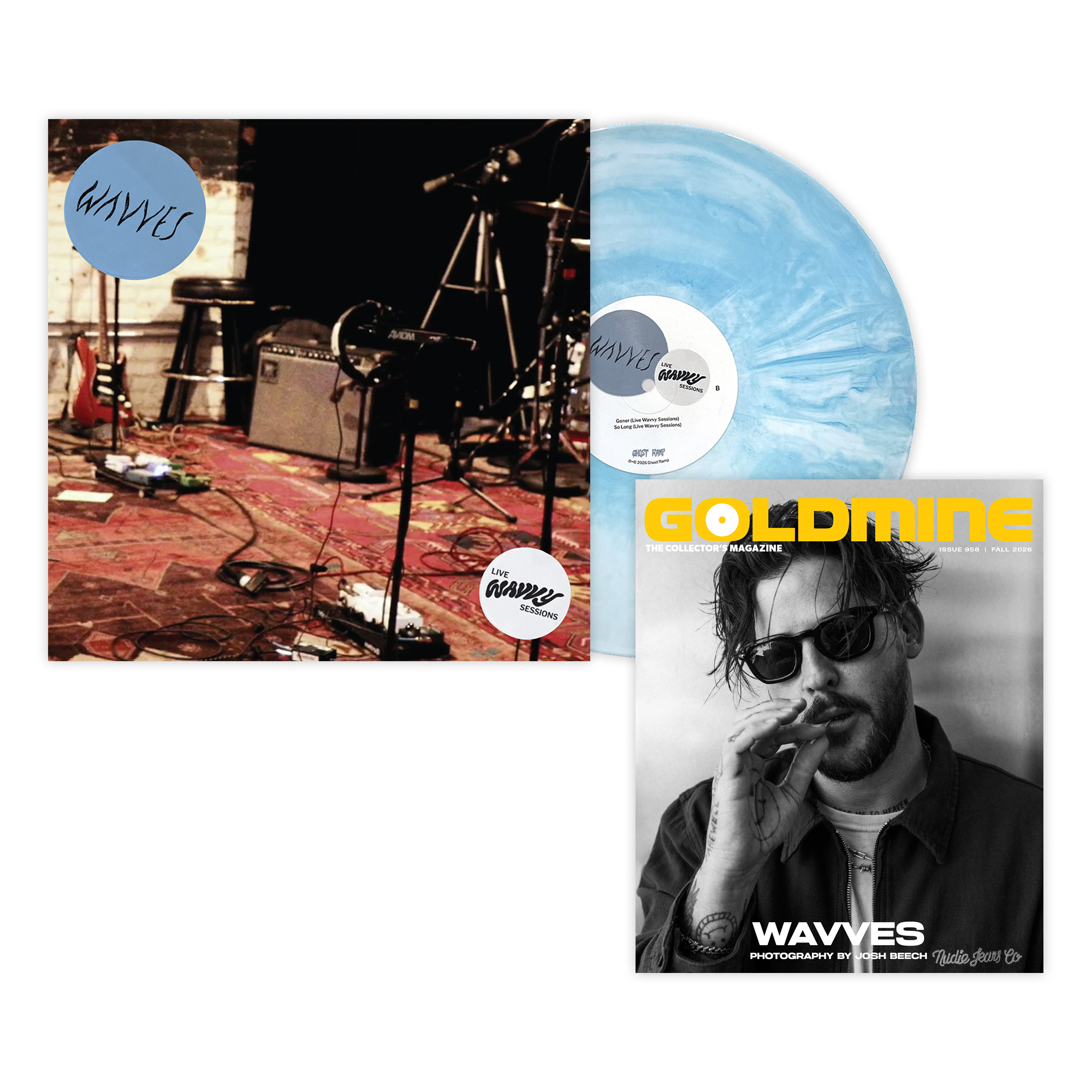 WAVVES x GOLDMINE BUNDLE - WAVVES ‘LIVE WAVVY SESSIONS' EP (Blue Jean Baby Vinyl) w/ GOLDMINE FALL 2026 ISSUE
