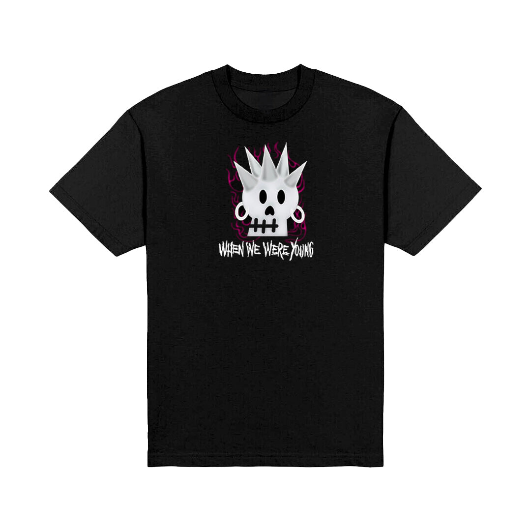 ALTERNATIVE PRESS WINTER 2024 ISSUE FEATURING WHEN WE WERE YOUNG w/ FALL OUT BOY + 'SPIKED SKULL LINEUP' T-SHIRT
