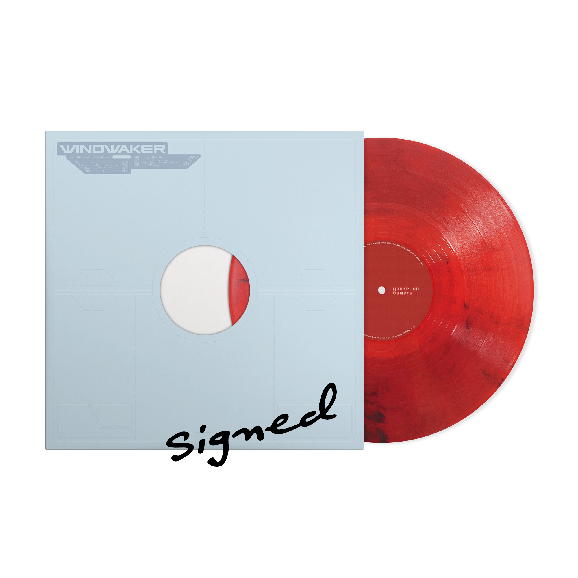WINDWAKER ‘SMILE, YOU'RE ON CAMERA’ LP (Red Smoke Vinyl) + EXCLUSIVE SIGNED INSERT