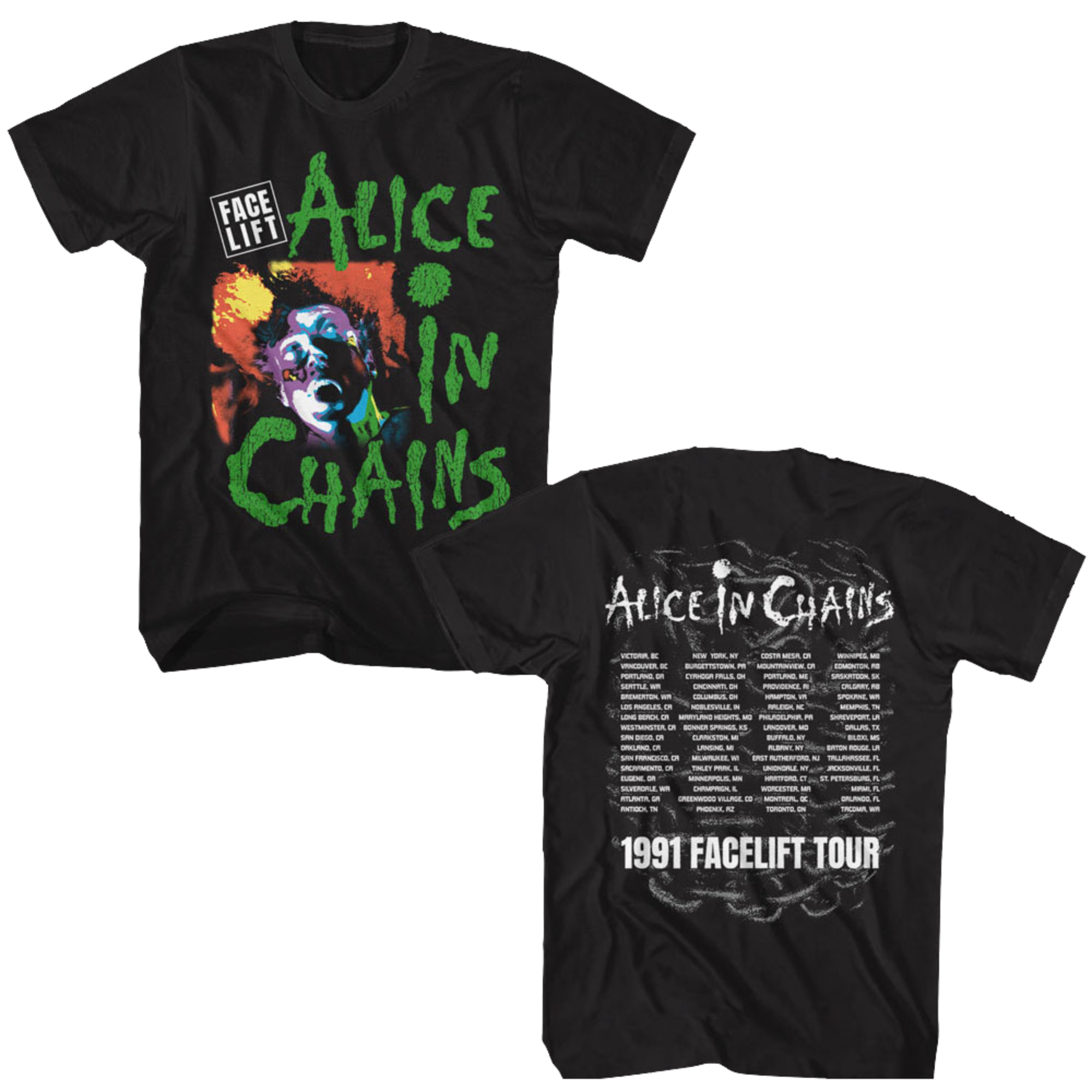 ALICE IN CHAINS 'FACELIFT TOUR 91' T-SHIRT