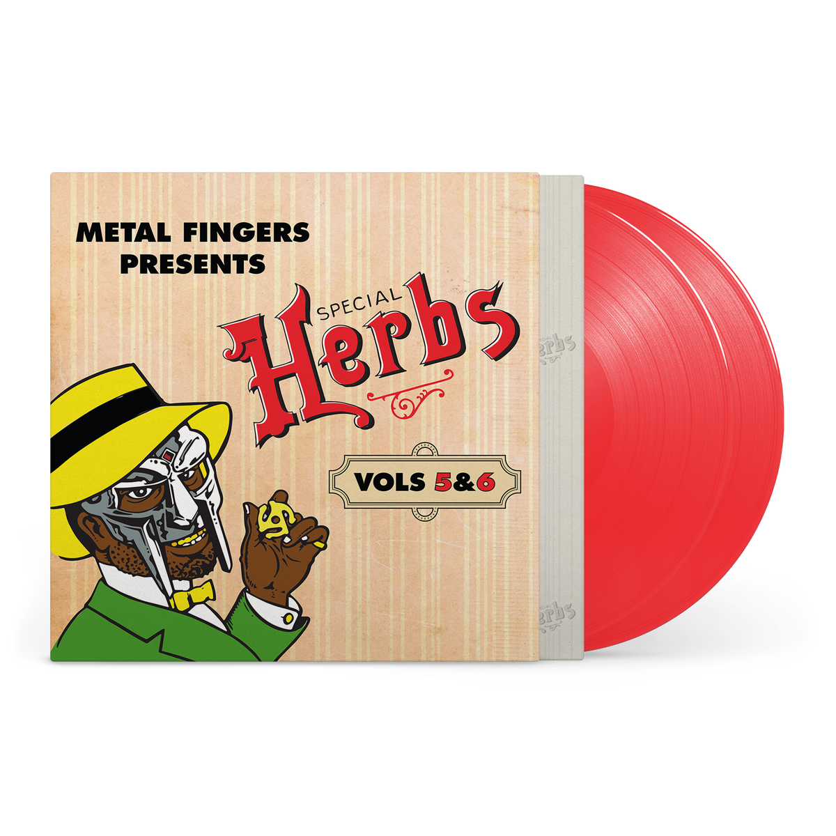MF DOOM 'METAL FINGERS PRESENTS: SPECIAL HERBS VOL. 5 & 6' 2LP (Apple Red Vinyl)