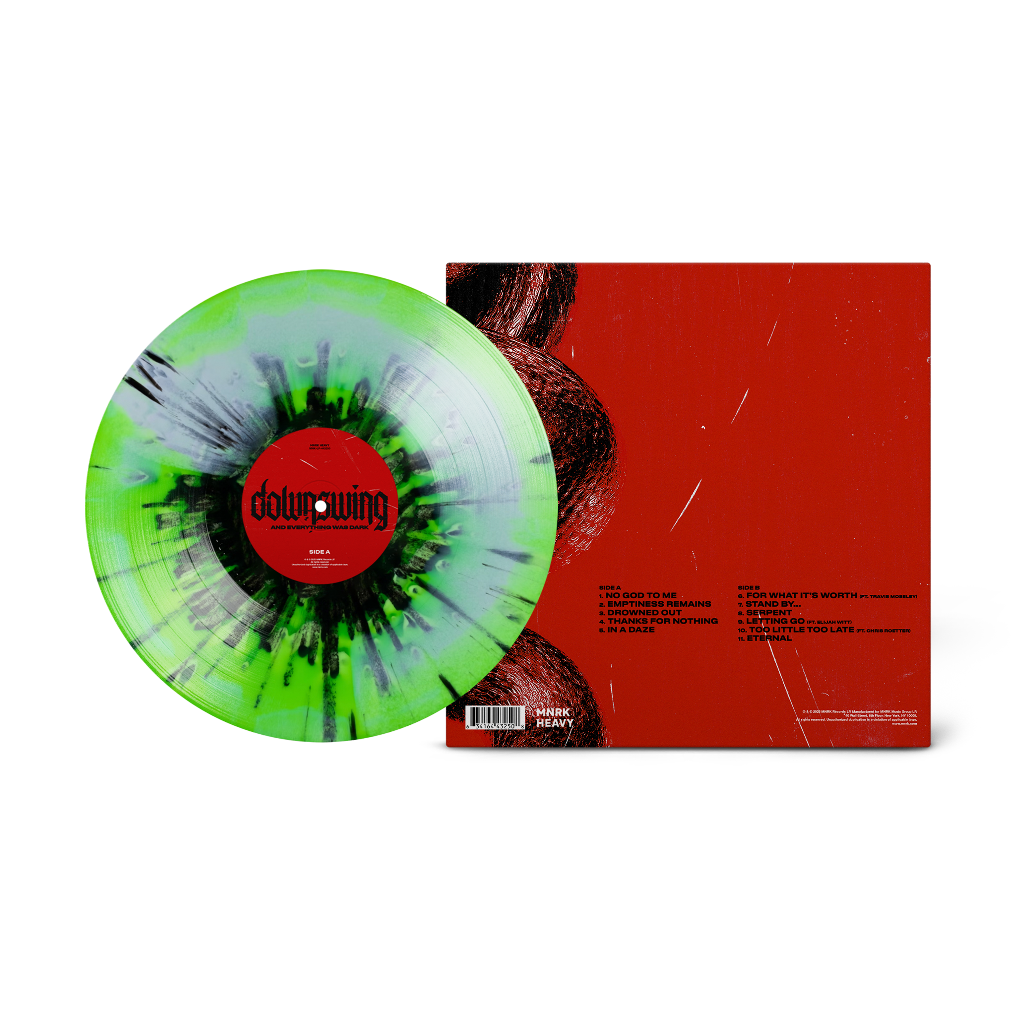 DOWNSWING 'AND EVERYTHING WAS DARK' LP (Green/Black Splatter Vinyl)