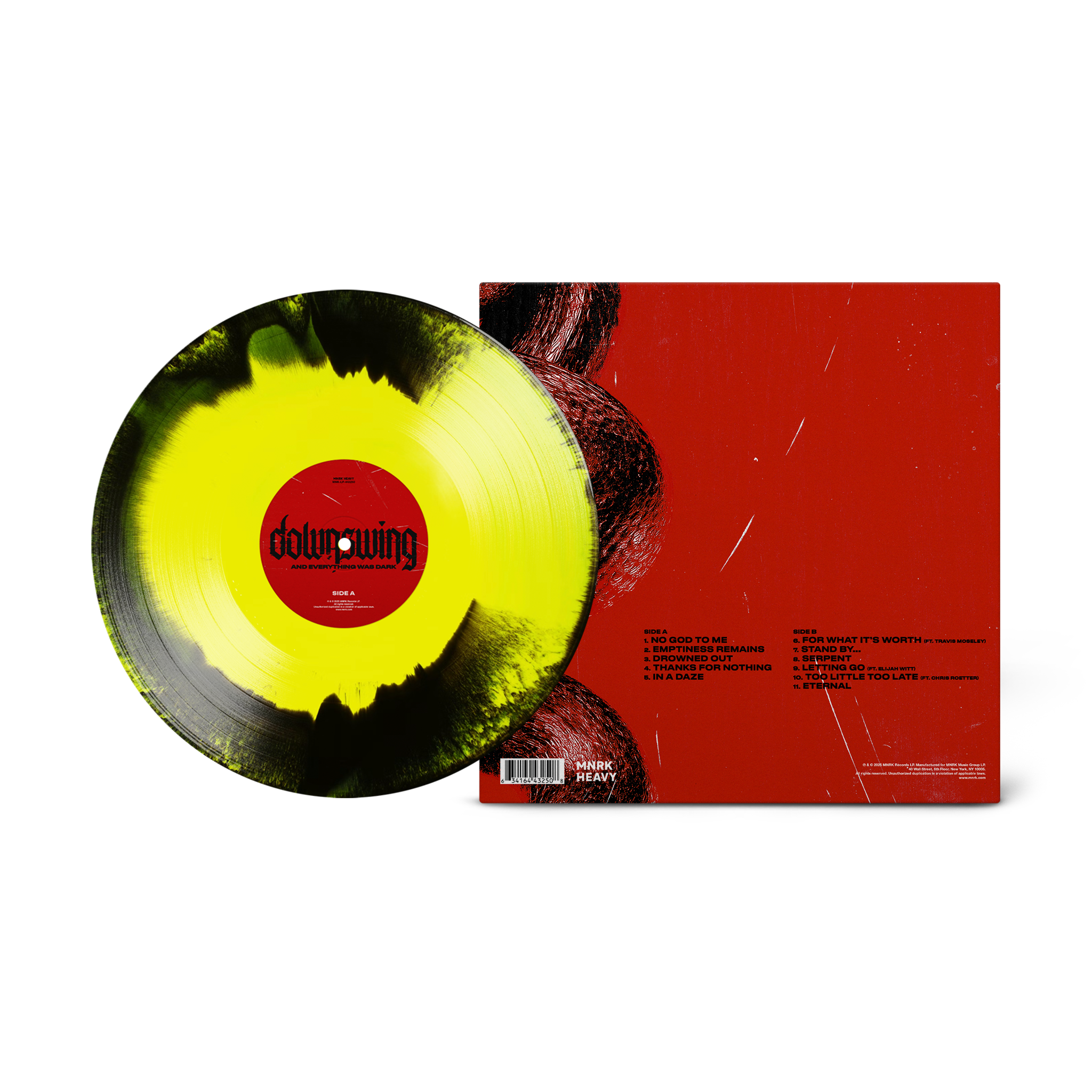 DOWNSWING 'AND EVERYTHING WAS DARK' LP (Yellow Blend Vinyl)
