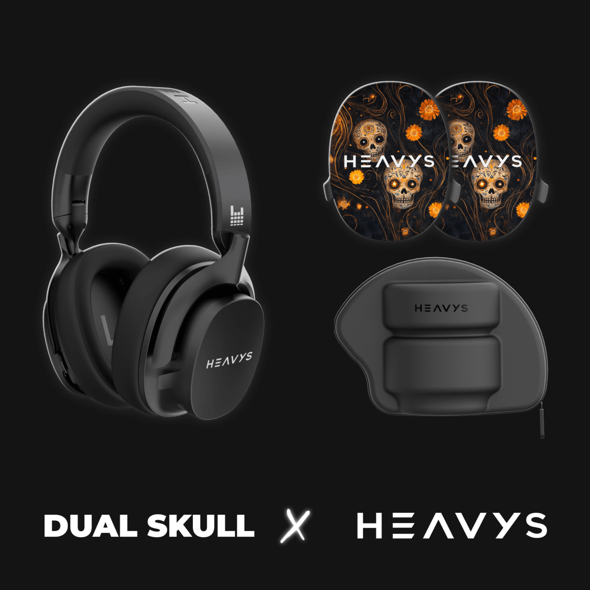DUAL SKULL HEADPHONES