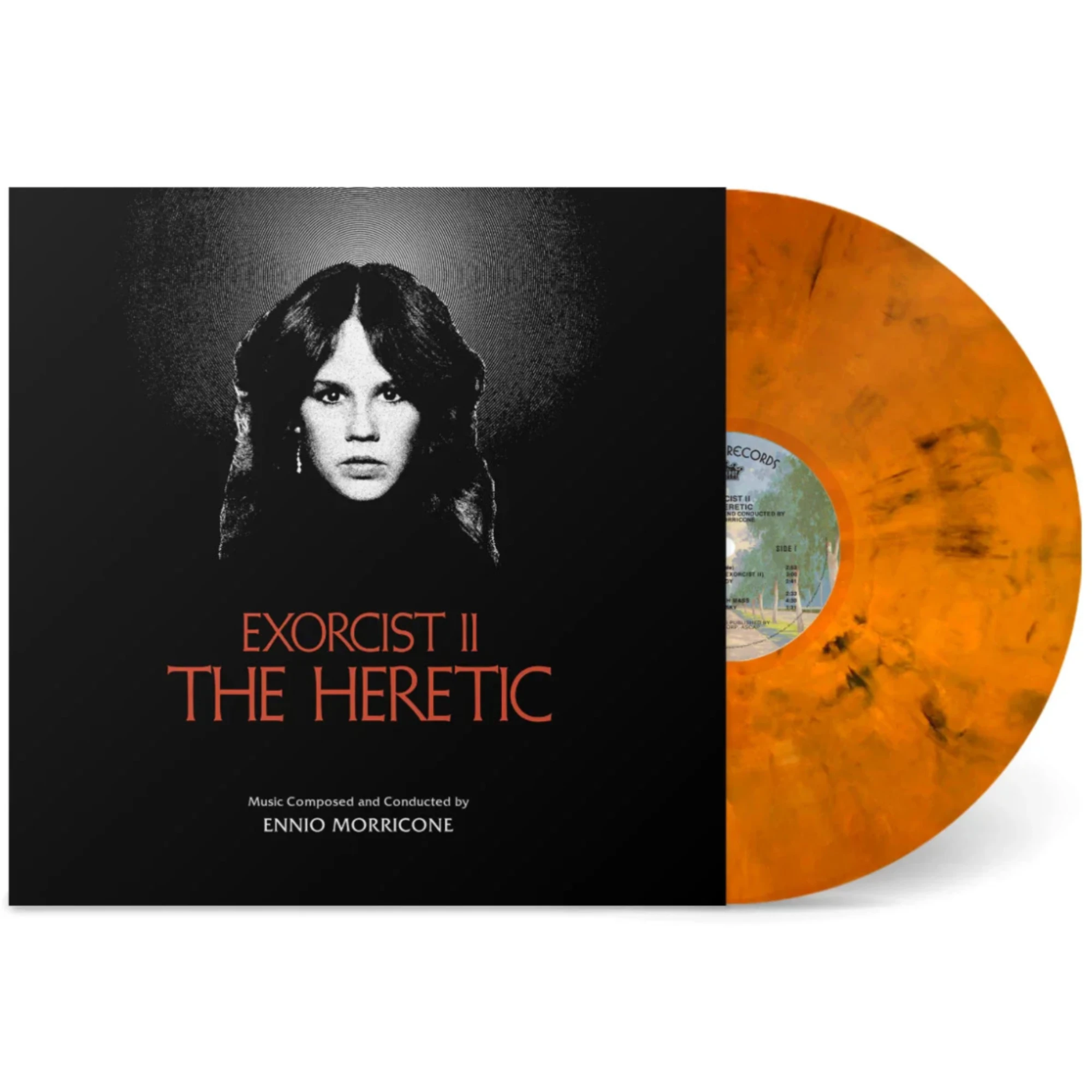 EXORCIST II: THE HERETIC SOUNDTRACK LP (Orange/Black Swirl Vinyl, Music by Ennio Morricone)