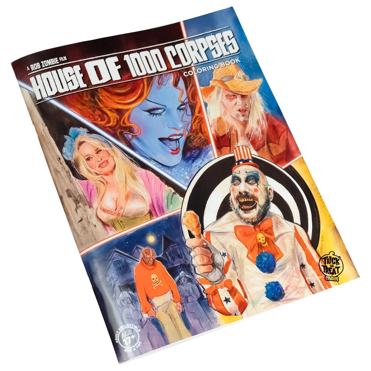 House of 1000 Corpses Coloring Book Front On Table