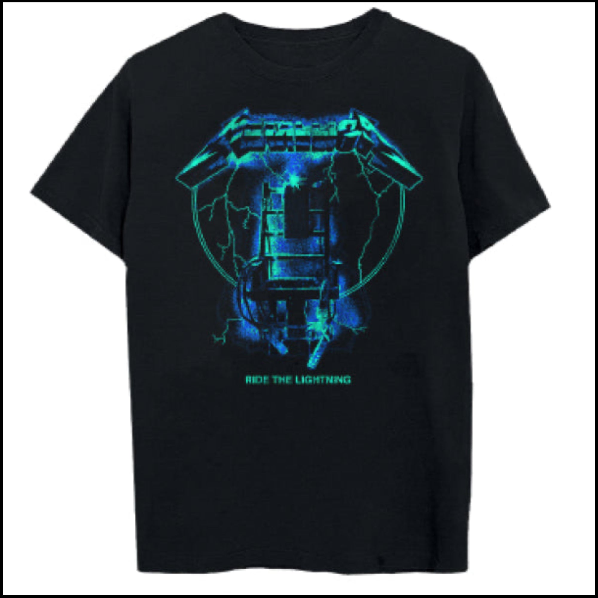 Metallica Ride The Lightning Neon Logo T Shirt