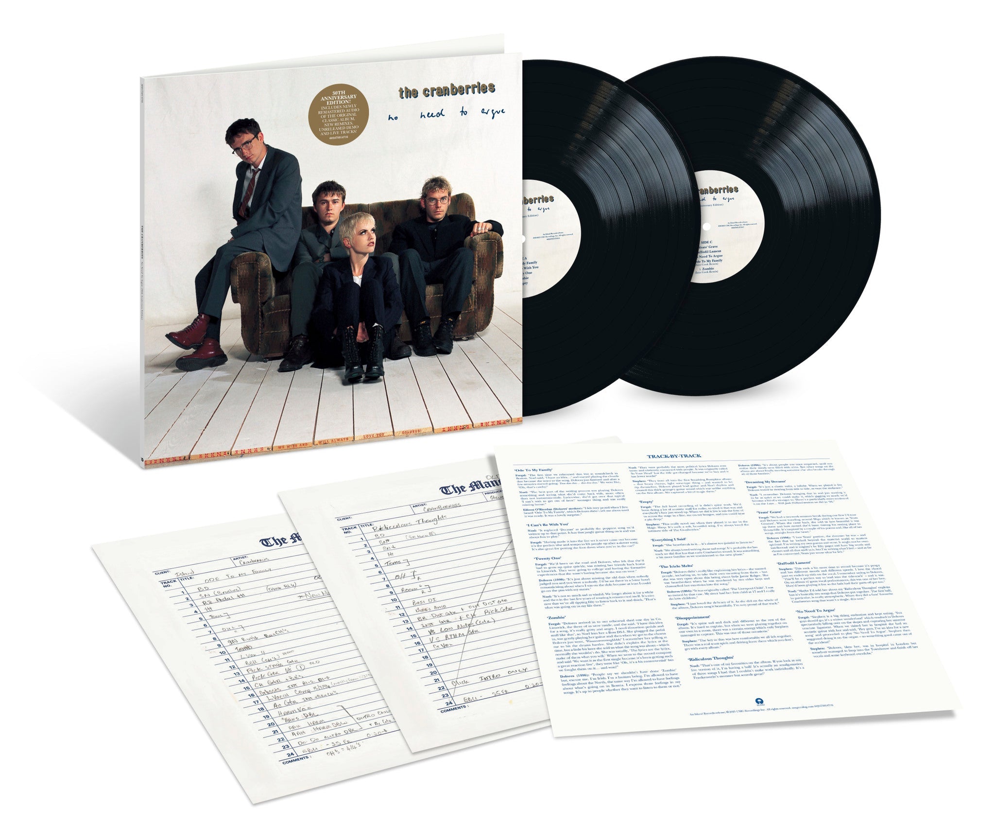 THE CRANBERRIES 'NO NEED TO ARGUE' 2LP (Deluxe, 30th Anniversary Editi