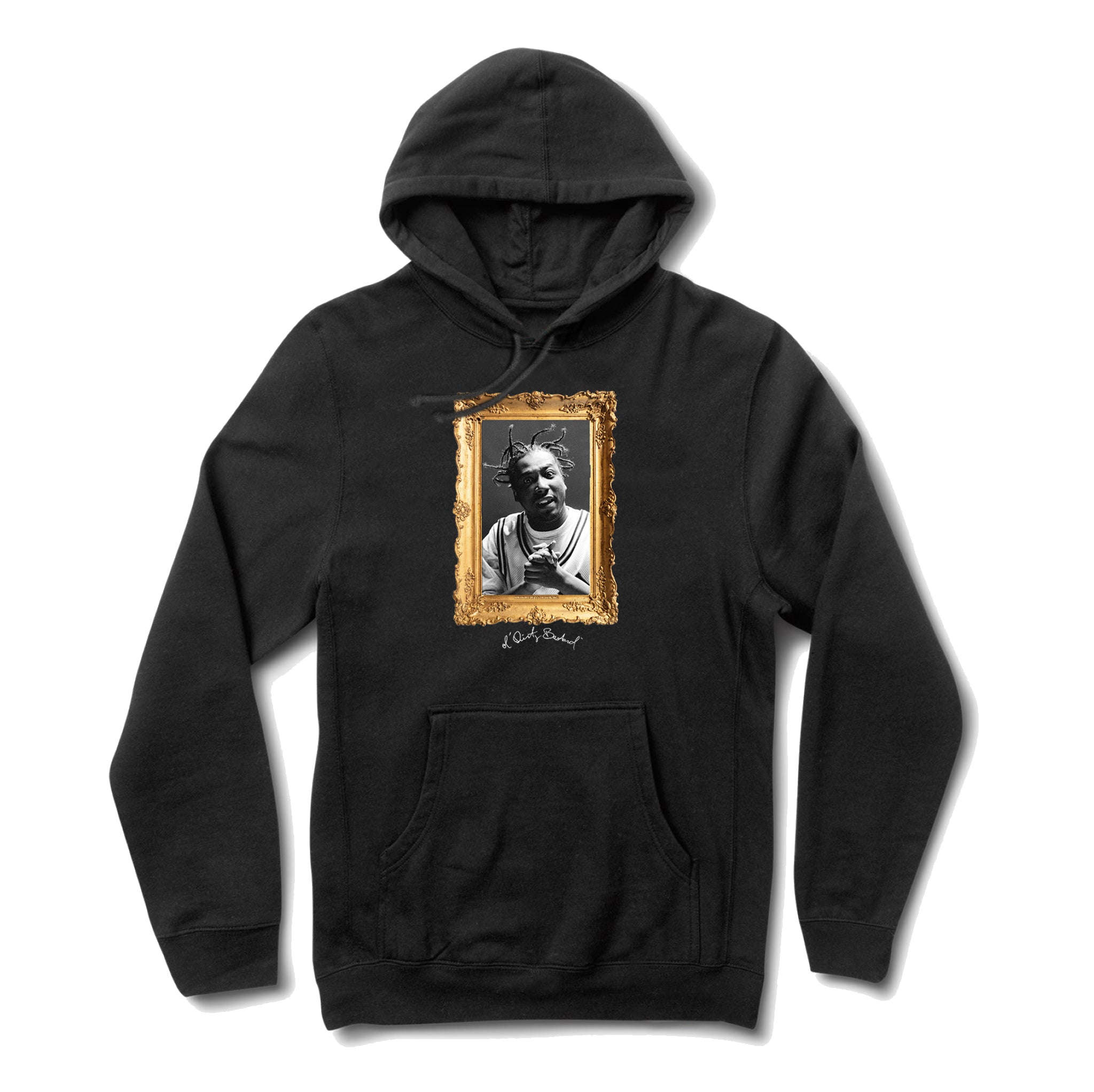 Portrait Hoodie Black Front