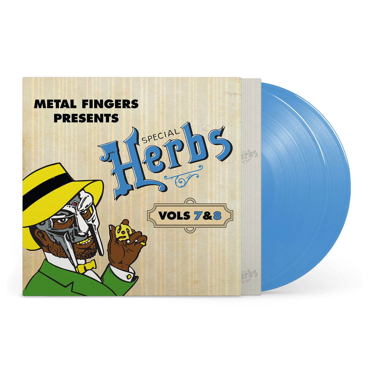 MF DOOM 'METAL FINGERS PRESENTS: SPECIAL HERBS VOL. 7 & 8' 2LP (Sky Blue Vinyl)