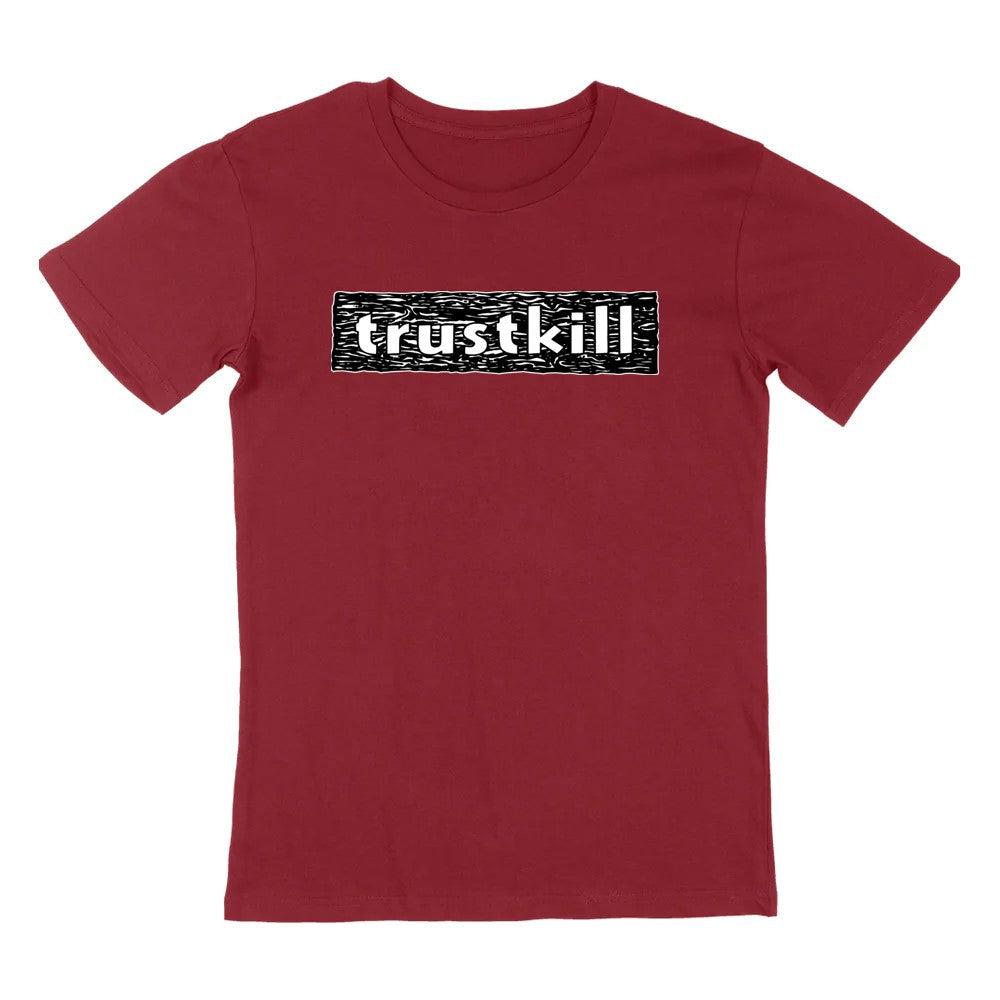 REVOLVER x TRUSTKILL: WOODCUT CLASSIC MAROON T-SHIRT