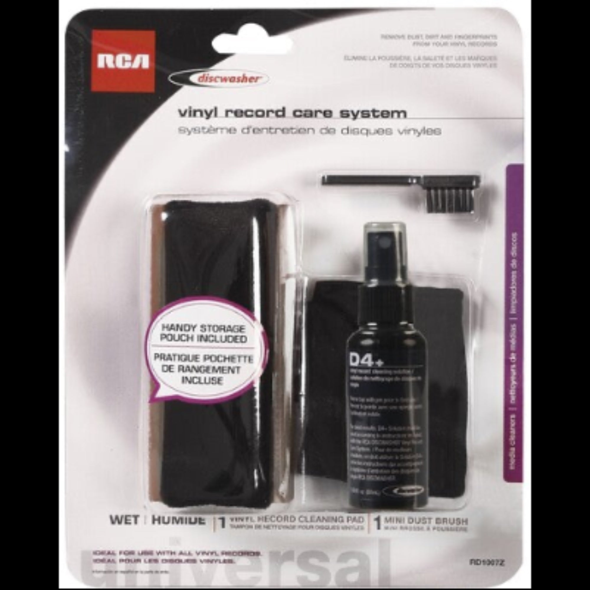 DISCWASHER - RECORD CARE SYSTEM INCLUDES - FLUID, BRUSH & STORAGE BAG
