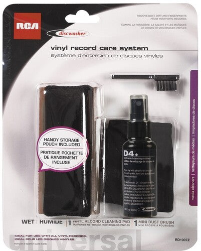 DISCWASHER - RECORD CARE SYSTEM INCLUDES - FLUID, BRUSH & STORAGE BAG