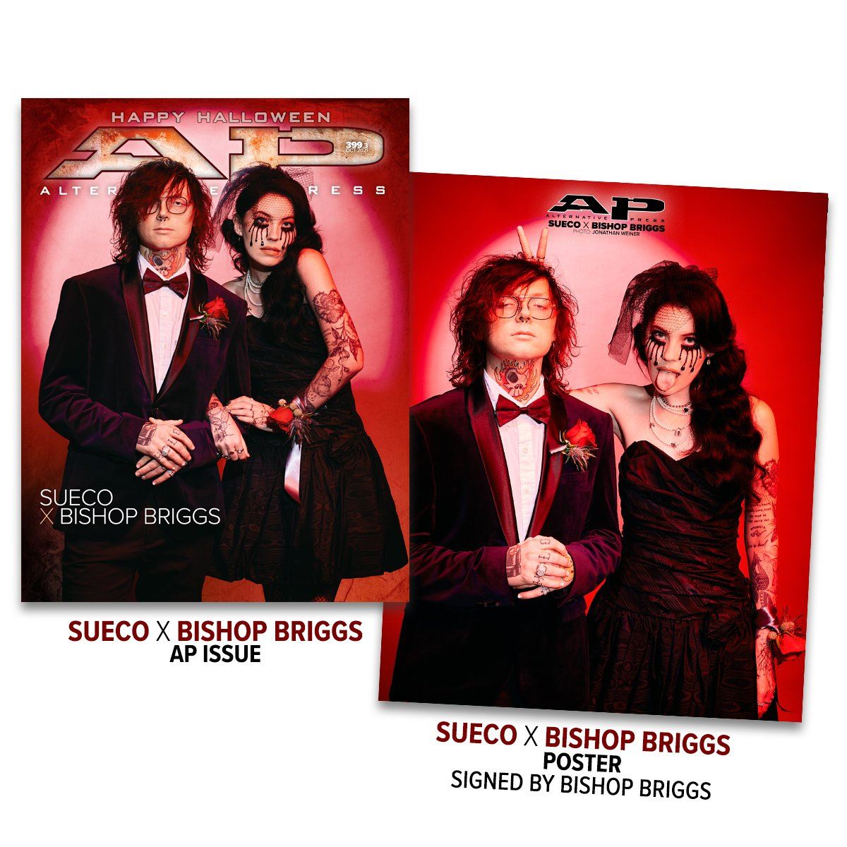 Bishop Briggs & Sueco - Alternative Press Magazine Issue 399 - October 2021 - Version 3 New Gen Magazine Alternative Press 