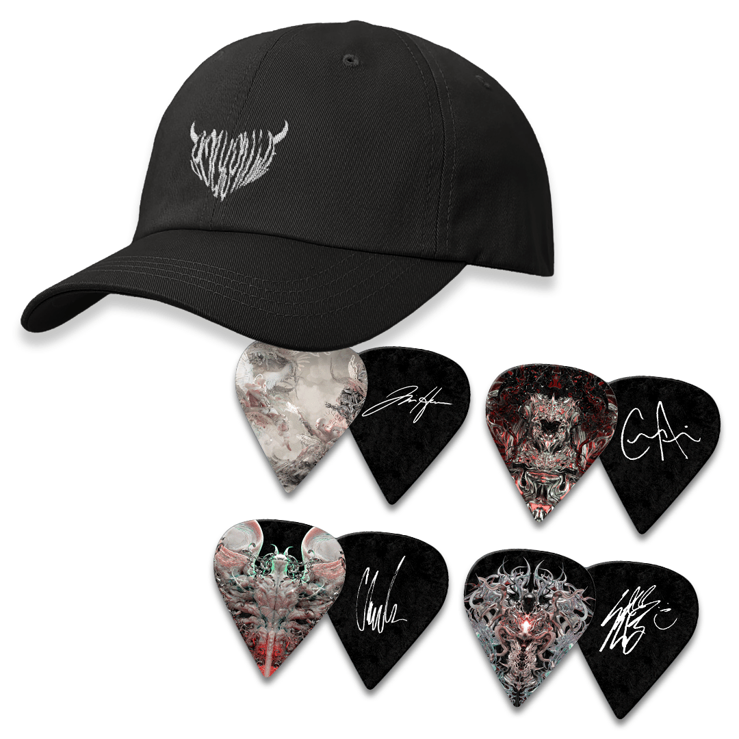 AP x Polyphia: 'Remember That You Will Die' Limited Edition Cassette, Dad Hat & Guitar Picks Bundle New Gen Magazine Alternative Press 