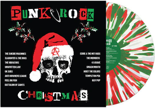 PUNK ROCK CHRISTMAS LP (Red, Green, White Splatter Vinyl, Featuring Iggy Pop, Unwritten Law, Reel Big Fish & more)