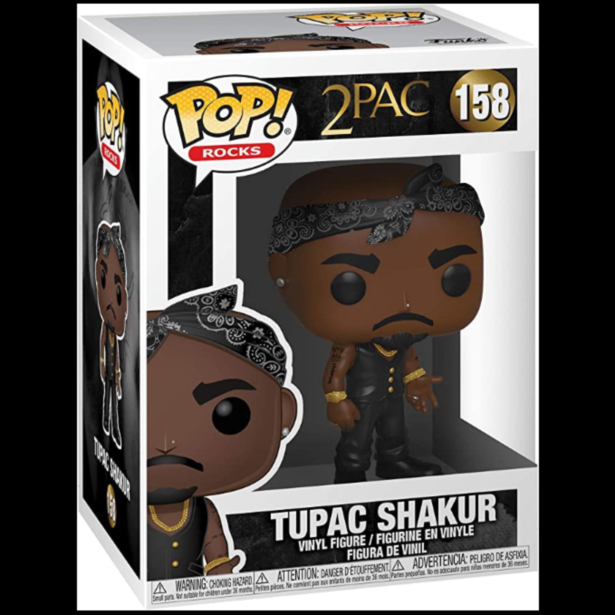 2PAC W/ VEST AND BANDANA FUNKO POP! ROCKS FIGURE