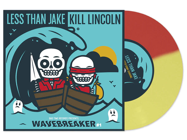LESS THAN JAKE / KILL LINCOLN ‘WAVEBREAKER #1’ 7" EP (Half Yellow & Red Vinyl)