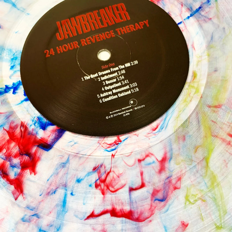 JAWBREAKER ‘24 HOUR REVENGE THERAPY’ LIMITED-EDITION CLEAR VINYL WITH YELLOW, BLUE & RED SWIRL LP – ONLY 500 MADE