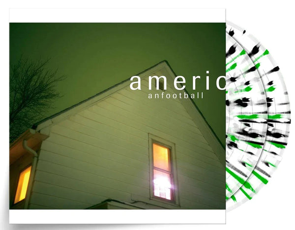 AMERICAN FOOTBALL LP1 LIMITED EDITION CLEAR W/ GREEN/WHITE/BLACK SPLATTER 2LP DELUXE VINYL – ONLY 500 MADE