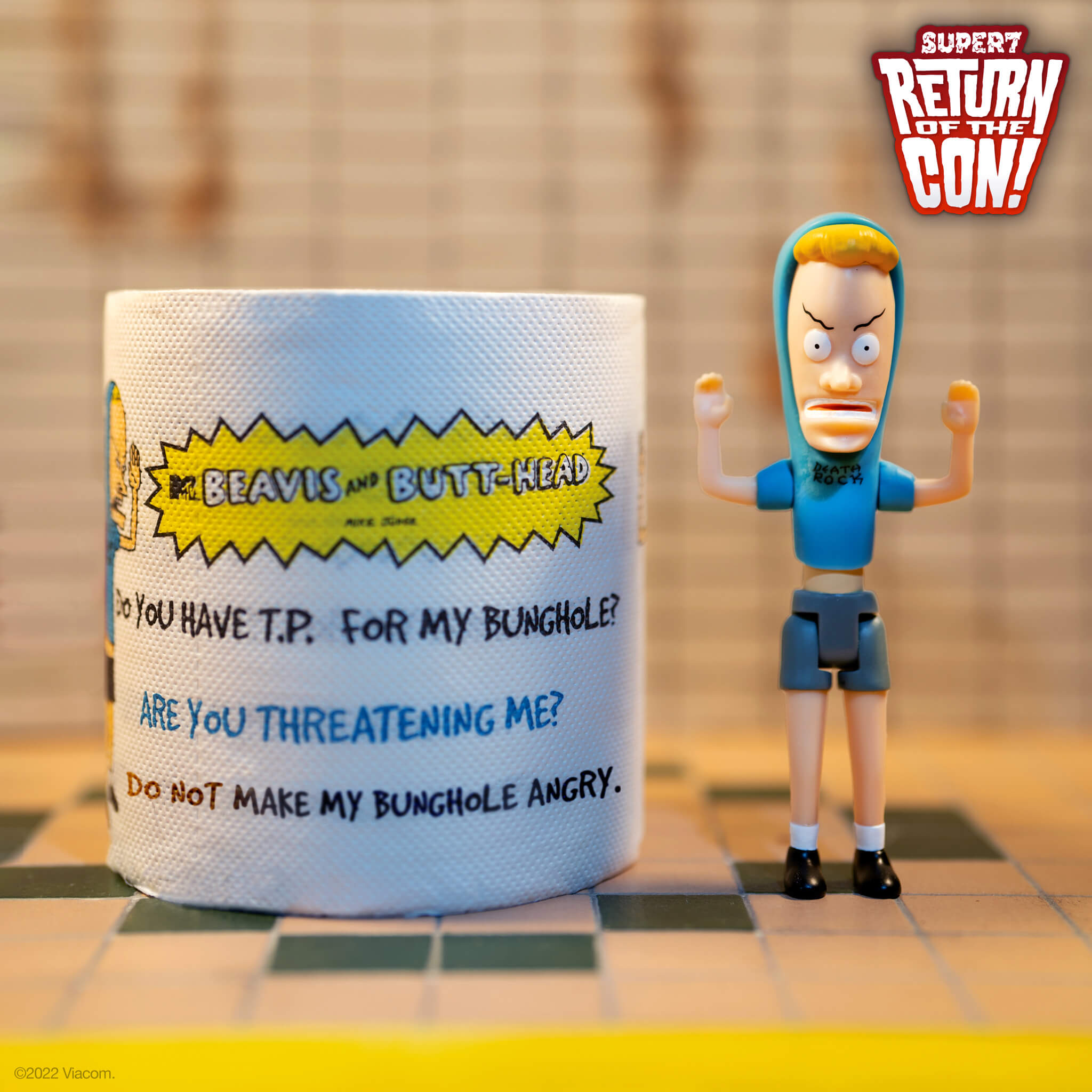 BEAVIS AND BUTT-HEAD REACTION FIGURE WAVE 1 - CORNHOLIO BOXSET WITH TP *BLEMISHED*