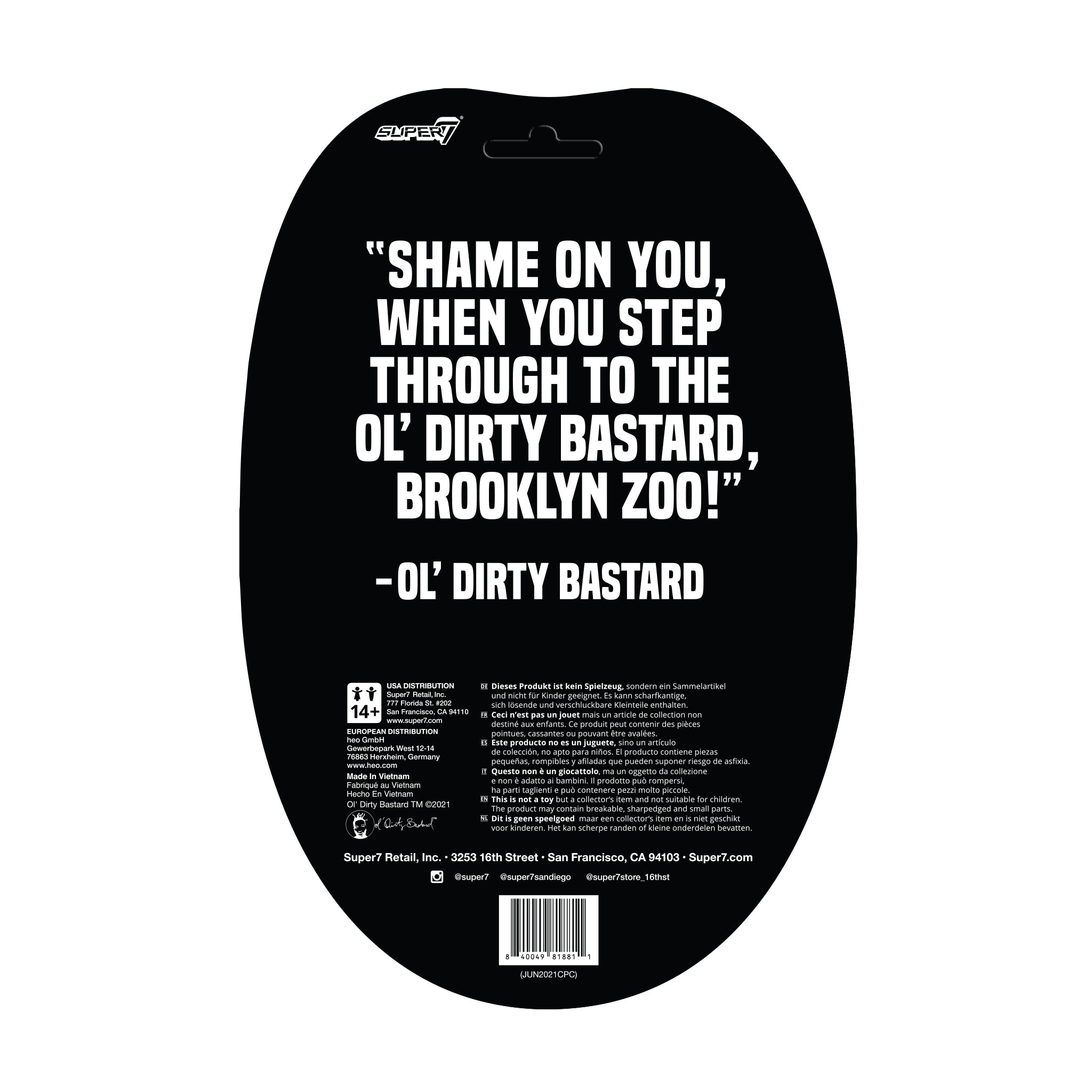 ODB 'BROOKLYN ZOO' REACTION WU-TANG ACTION FIGURE