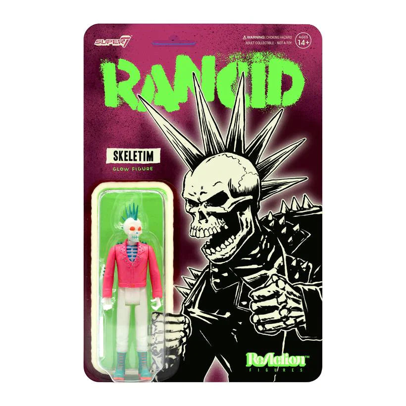 RANCID REACTION FIGURE -  (GLOW) RANCID PUNK SKELETIM