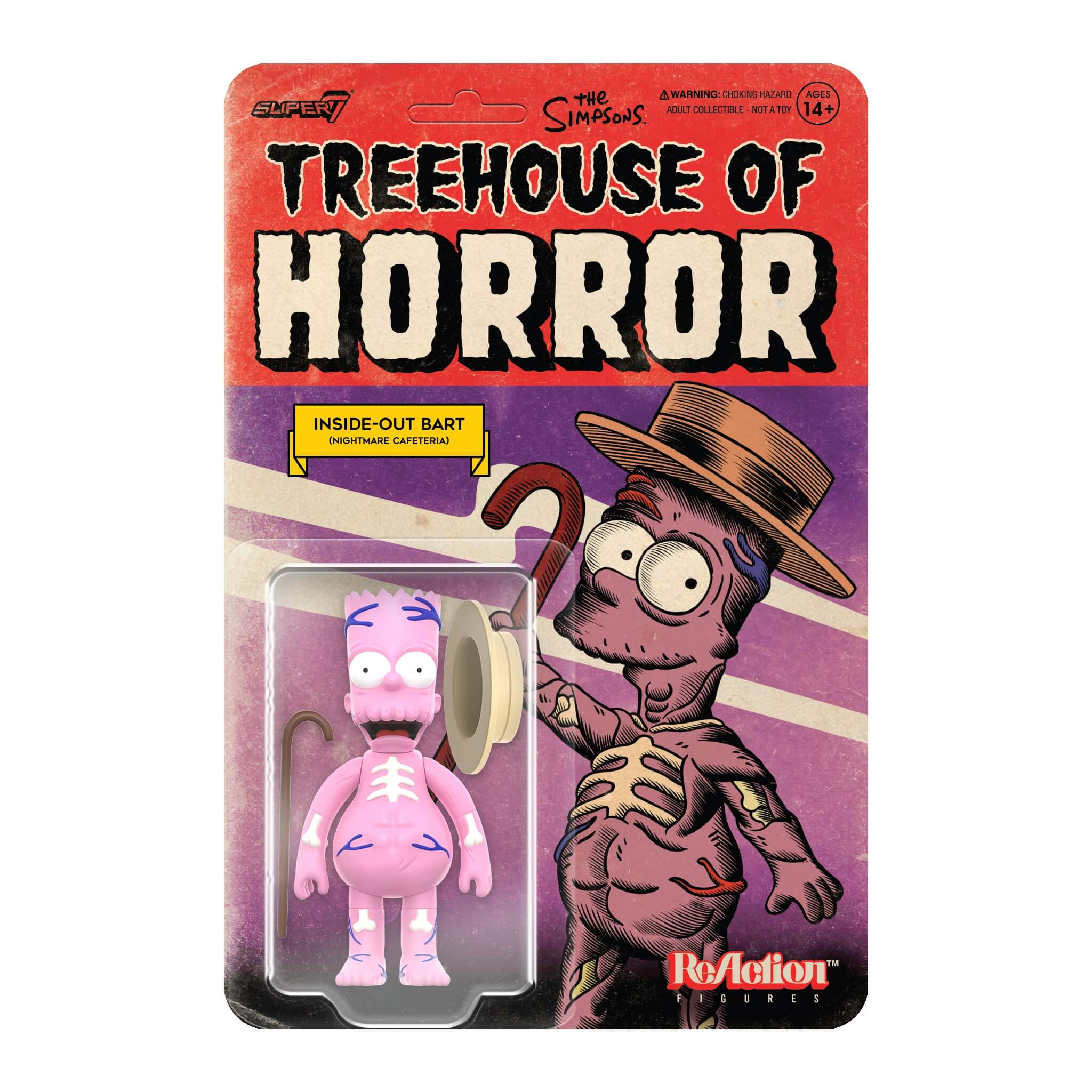 b　ザ・シンプソンズ アイロニック・パニッシュメント フィギュア THE SIMPSONS REACTION WAVE 3 'TREEHOUSE OF HORROR - INSIDE OUT BART' F