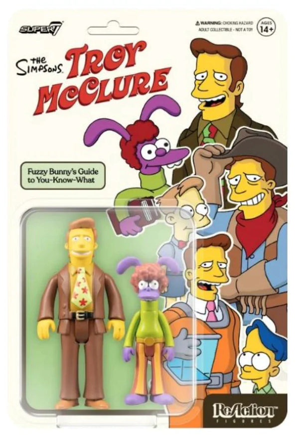 THE SIMPSONS REACTION WAVE 2 - TROY MCCLURE (FUZZY BUNNY’S GUIDE TO YOU-KNOW-WHAT) ACTION FIGURE