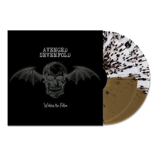 AVENGED SEVENFOLD 'WAKING THE FALLEN' LIMITED-EDITION CLEAR AND GOLD SPLIT WITH BLACK SPLATTER 2LP – ONLY 250 MADE