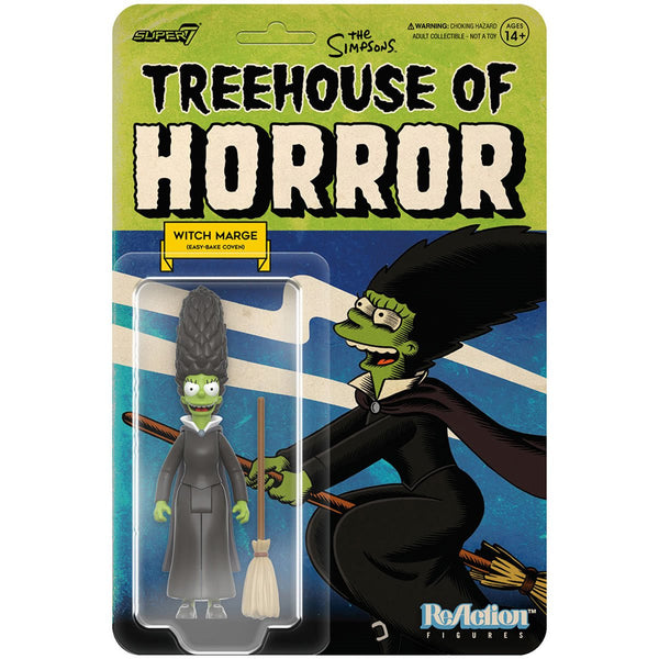 THE SIMPSONS REACTION WAVE 4  (TREEHOUSE OF HORROR V2) -  WITCH MARGE SIMPSON ACTION FIGURE BOX