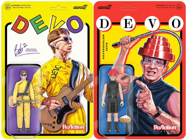 SUPER7 Devo Reaction - Statuetta Mark Mothersbaugh, 10 cm SUPER7 Devo Reaction - Statuetta Mark Mothersbaugh, 10 cm
