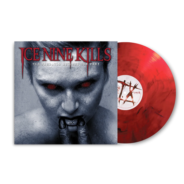ICE NINE KILLS 'THE PREDATOR BECOMES THE PREY' LIMITED-EDITION TRANSLUCENT RED WITH SMOKY BLACK SWIRL LP – ONLY 300 MADE
